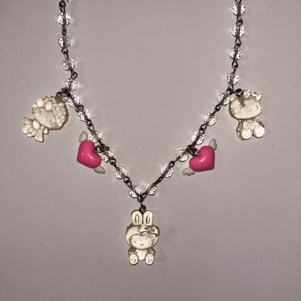Biohazard sanrio hello kitty necklace